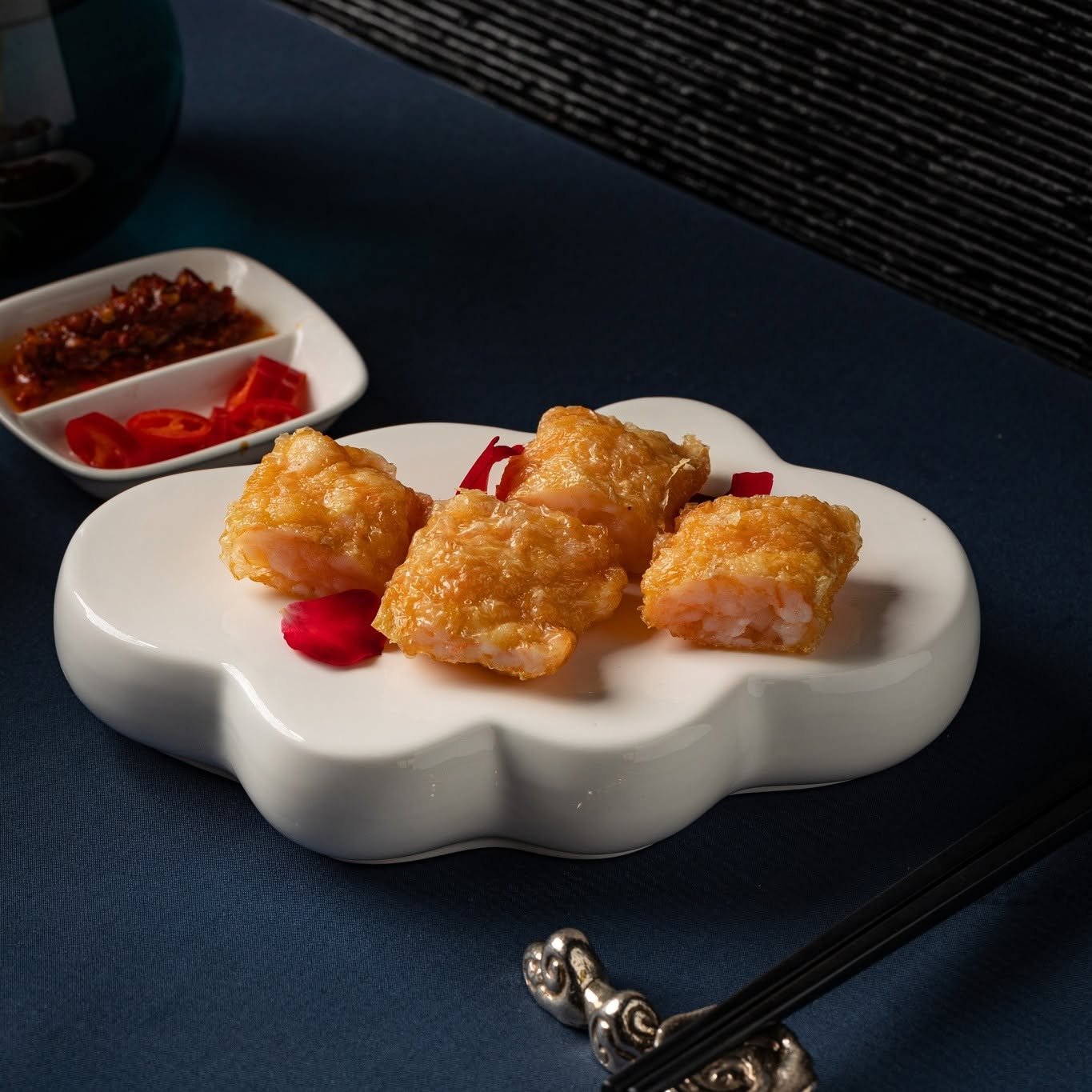 Fried Tofu Skin with Shrimp 