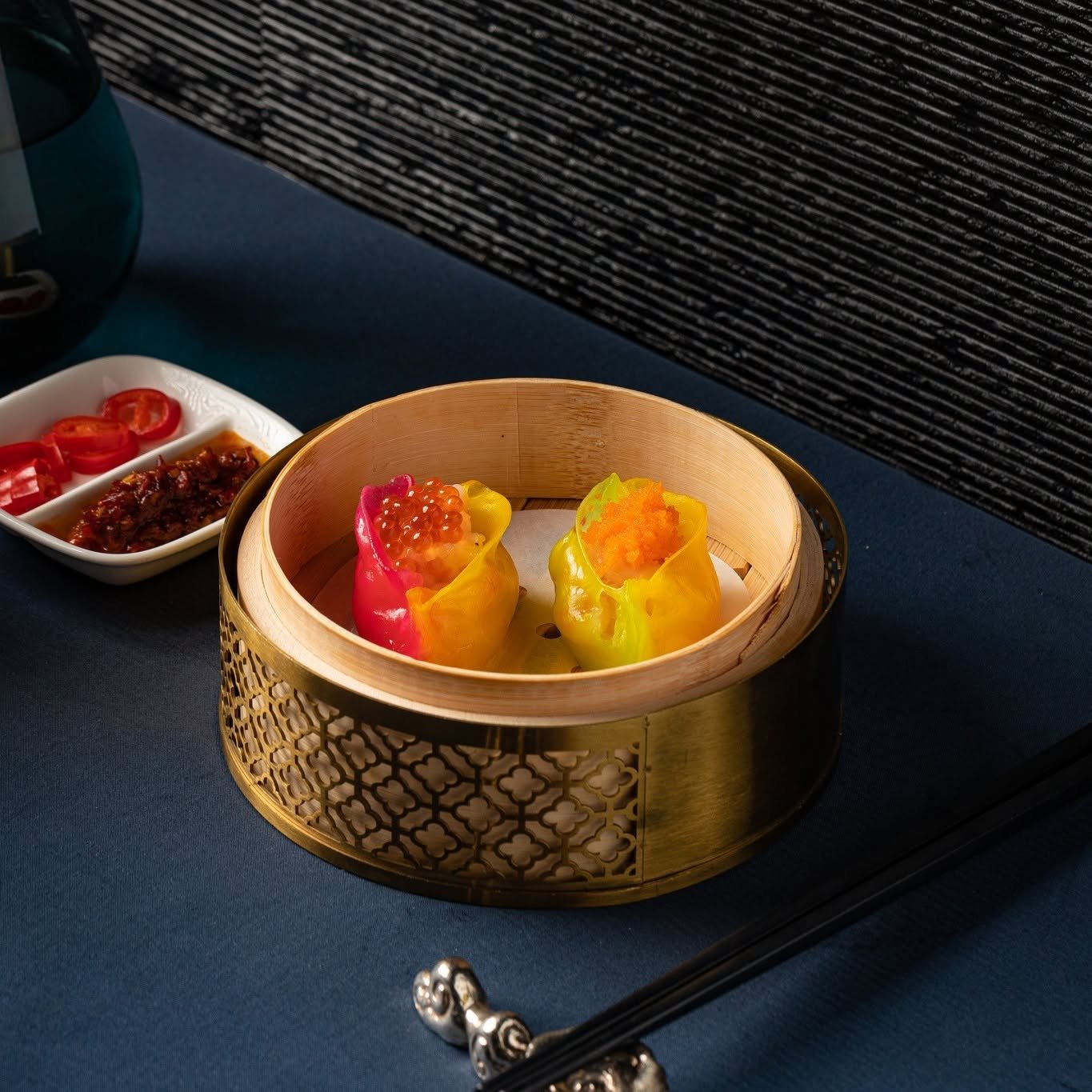Duo Fish Roe Shrimp Dumplings 