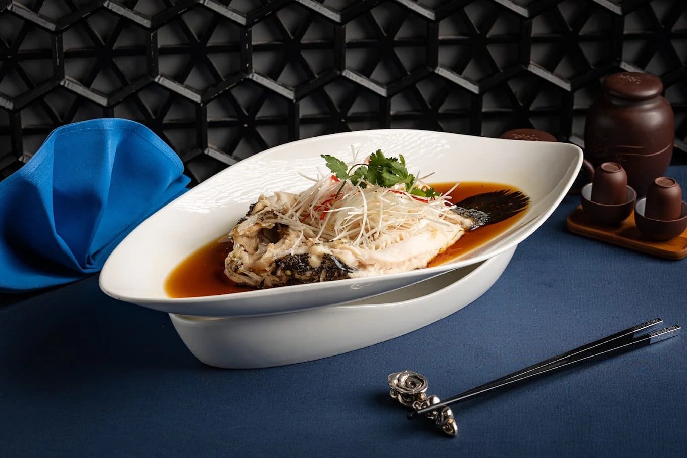 Steamed Sand Goby with Soy Sauce 