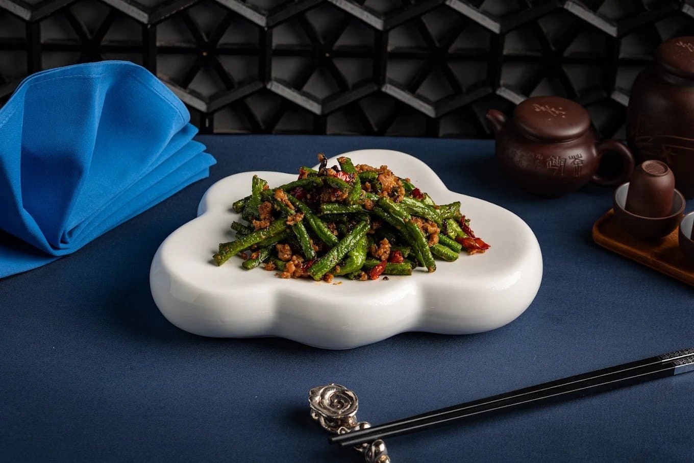 Stir-fried Long Beans with Minced Pork  