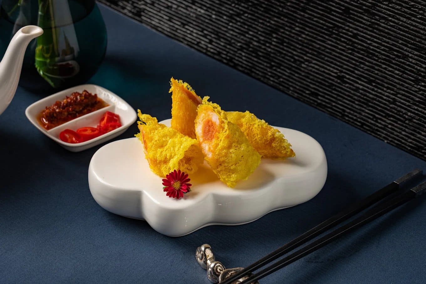 Golden Shrimp Roll with Salted Egg Filling