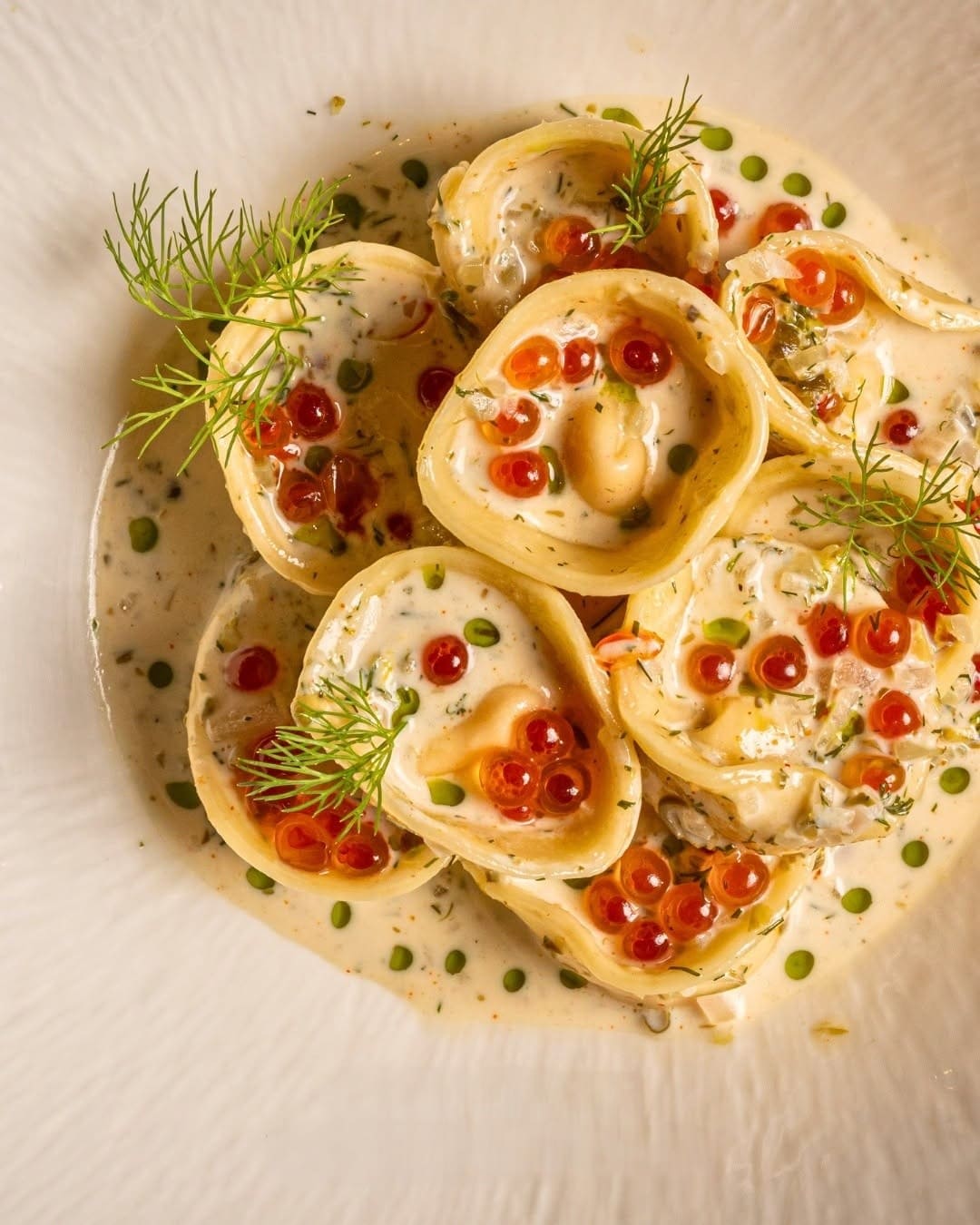 Smoked Salmon Tortellini, Salmon Roe