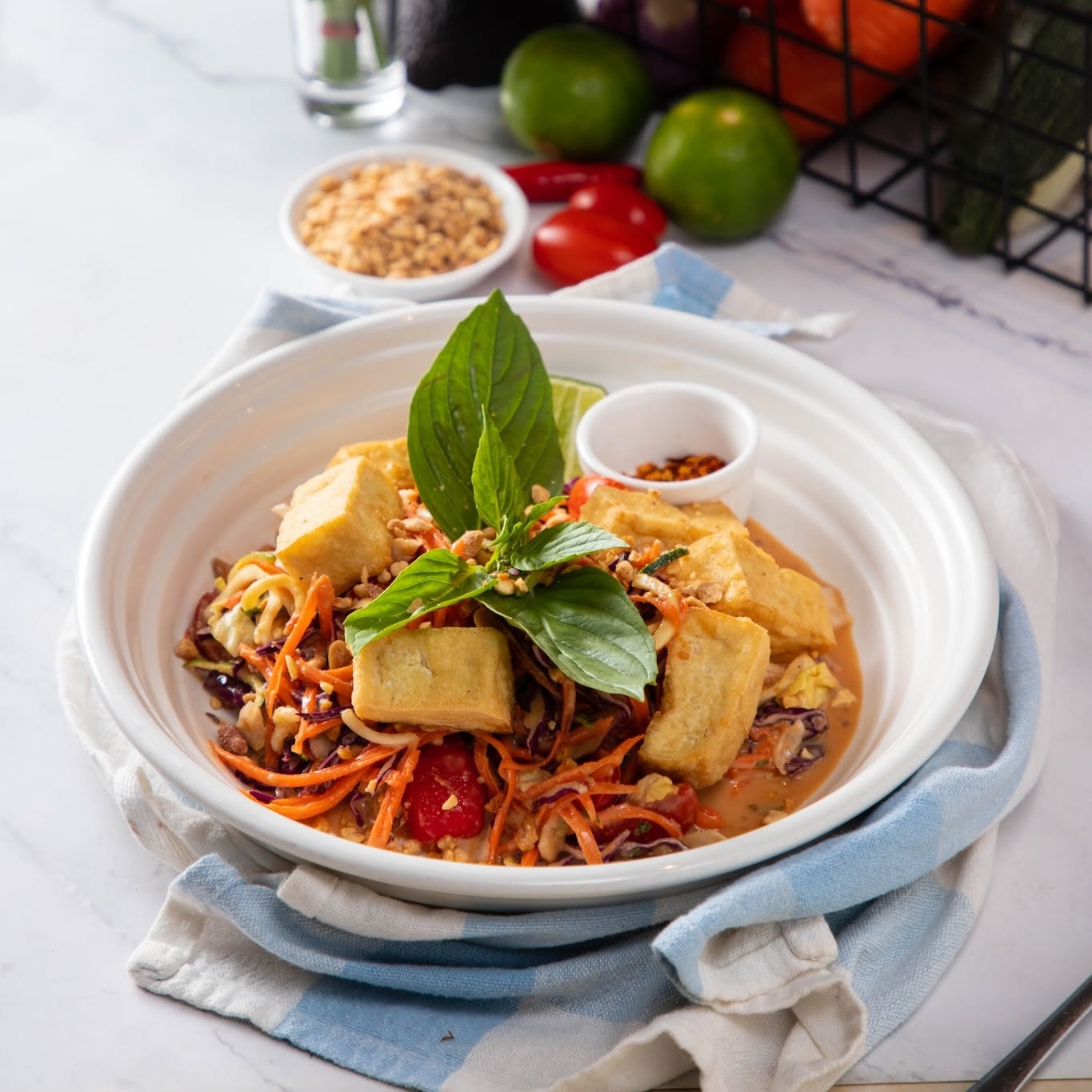 Pad Thai Zoodie & Fried Tofu