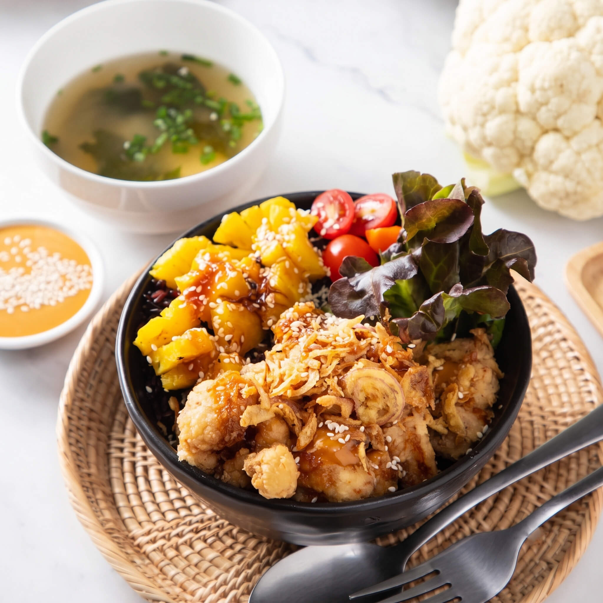 Teriyaki Rice Bowl & Miso Soup
