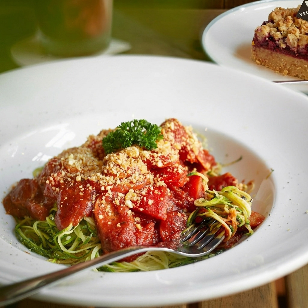 Zoodie with Meatless Balls