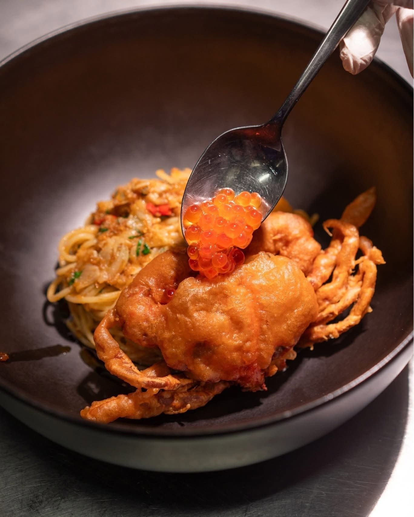Spicy Soft Shell Crab Pasta